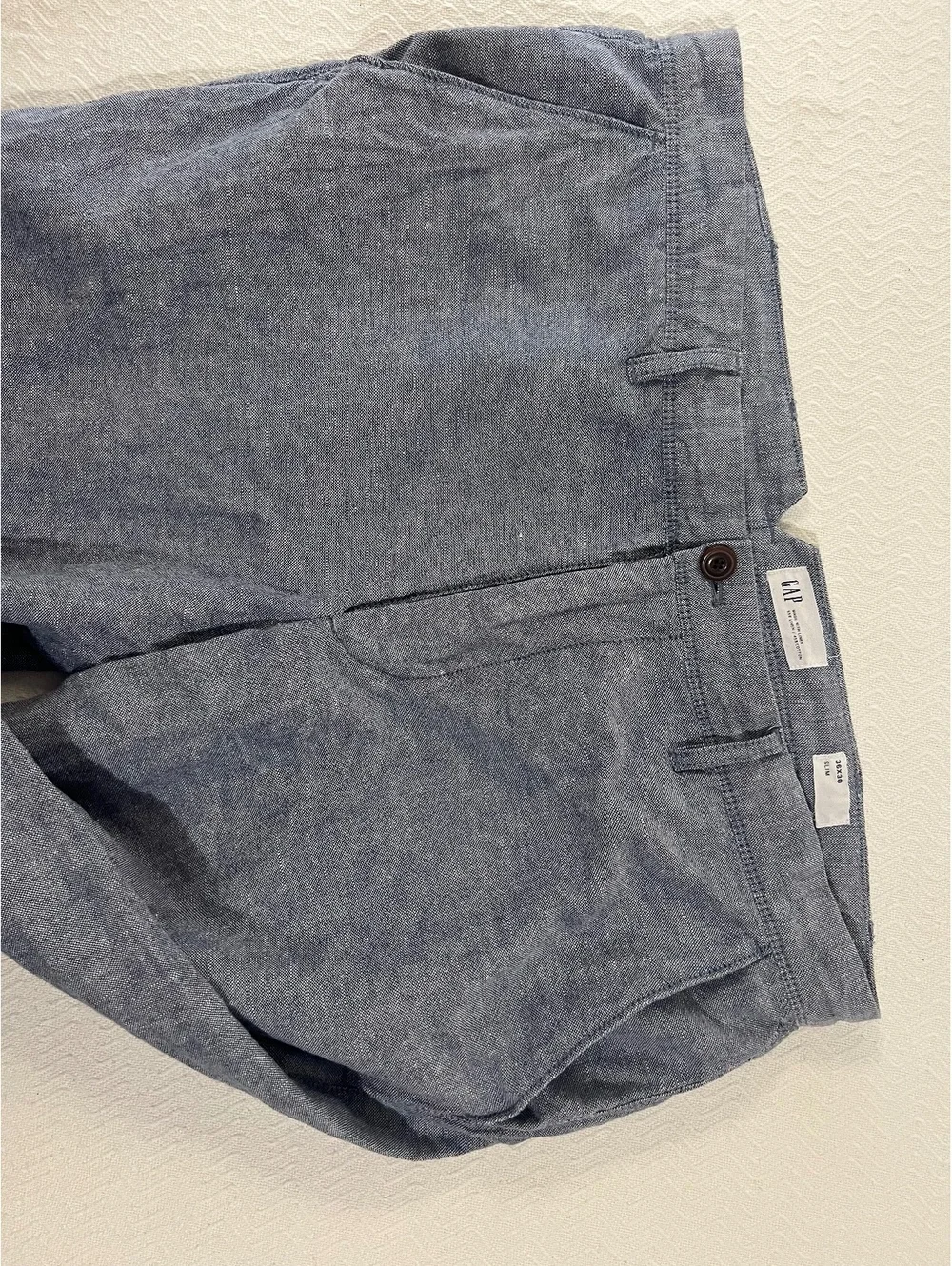 GAP Men’s Slim Fit Linen Cotton Blend Pants Size 36x30